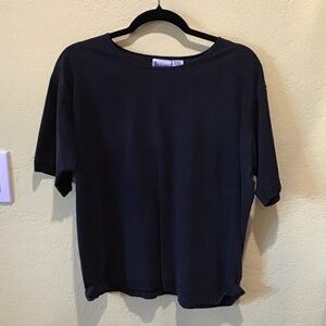 Classic Black Short Sleeve Tee 14 16 xl vintage vtg z2